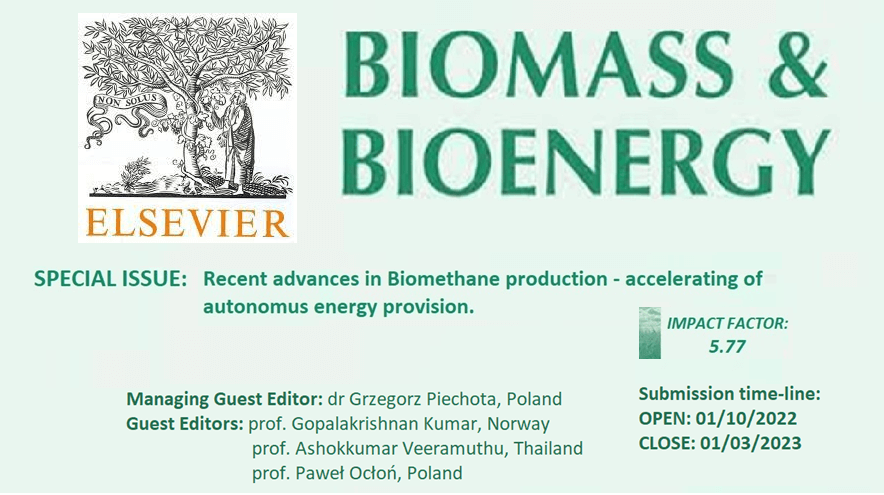 Journal cover for Systems Biomass and Bioenergy